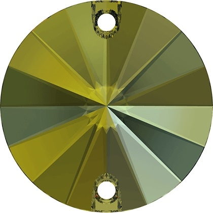 Swarovski 10mm Sew On Rivoli Crystal Iridescent Green