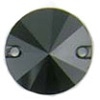 Swarovski 12mm Sew On Rivoli Jet Hematite