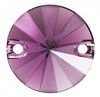 Swarovski 12mm Sew On Rivoli 1/2 Matte Amethyst