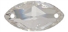 Swarovski 18 x 9mm Navette Sew On Silver Shade