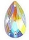 Swarovski 18 x 10.5mm Sew On Pear Crystal AB