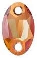 Swarovski 18 x 11mm Sew On Owlet- Crystal Copper