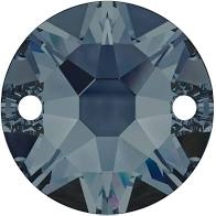 Swarovski 10mm 2 Hole Rhinestone/XIRUIS Sew On Graphite