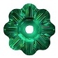 Swarovski 10mm Margarite Bead/Sew On Emerald Foiled