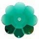 Swarovski 14mm Margarite Bead/Sew On Emerald