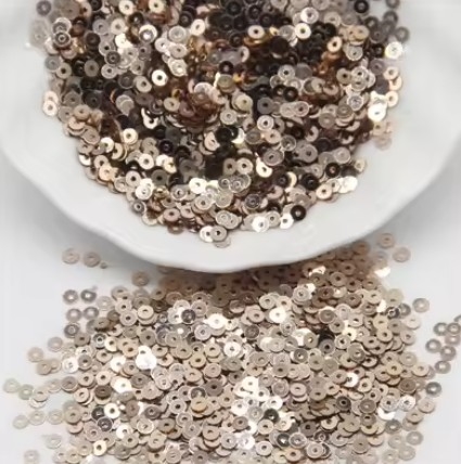 3mm Flat Sequins - Rose Gold