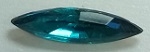 15 x 4mm Pointed Back Navette- Blue Zircon