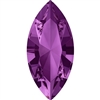 Swarovski #4228, 6 x 3mm Pointed Back Navette- Amethyst