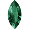 Swarovski #4228, 6 x 3mm Pointed Back Navette- Emerald