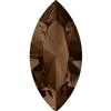 Swarovski #4228, 6 x 3mm Pointed Back Navette- Smoked Topaz