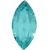 Swarovski #4206, 6 x 3mm Pointed Back Navette- Aquamarine - Discontinued Vintage Color