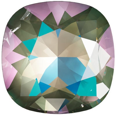 #4470 Swarovski Cushion Square Fancy Stone- 12mm - Army Green DeLite