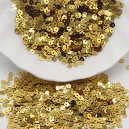 4mm Flat Sequins - Gold