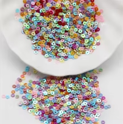 4mm Flat Sequins - Iridescent Multi AB
