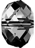 Swarovski 4mm Briolette Bead (Gemstone) Silver Night