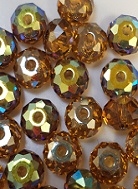 Swarovski 6mm Briolette Bead (Gemstone) Topaz AB Satin