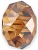 Swarovski 18mm Large Hole Gemstone Bead Crystal Copper