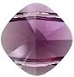 14mm Double Drilled Square Bead Amethyst