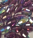 9 x 6mm Football Bead Amethyst AB