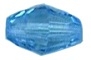 9 x 6mm Football Bead Aquamarine