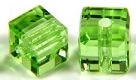 10mm Cube Bead Peridot