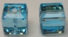 4mm Cube Bead Aquamarine
