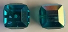 4mm Cube Bead Blue Zircon AB