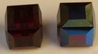 4mm Cube Bead Garnet AB