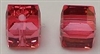 4mm Cube Bead Indian Pink