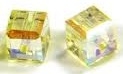 4mm Cube Bead Jonquil AB