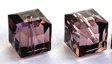 4mm Cube Bead Light Rose Satin