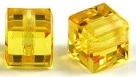 4mm Cube Bead Light Topaz