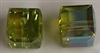 4mm Cube Bead Olivine AB