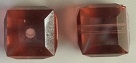 4mm Cube Bead Padparadscha Satin