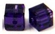 4mm Cube Bead Purple Velvet