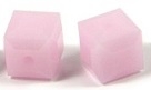 4mm Cube Bead Rose Alabaster