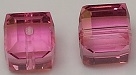 4mm Cube Bead Rose