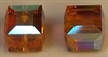 4mm Cube Bead Topaz AB