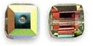 4mm Cube Bead Vitrail Medium