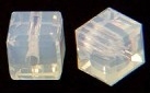 4mm Cube Bead White Opal
