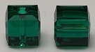 6mm Cube Bead Emerald