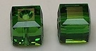 6mm Cube Bead Fern Green