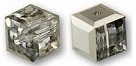 6mm Cube Bead Light Metallic Gold
