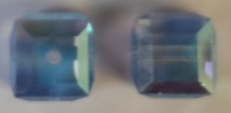 6mm Cube Bead Light Sapphire AB