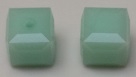 6mm Cube Bead Mint Alabaster