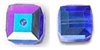 6mm Cube Bead Sapphire AB