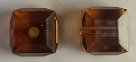 6mm Cube Bead Topaz Satin