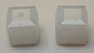6mm Cube Bead White Alabaster