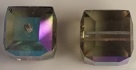 8mm Cube Bead Black Diamond AB