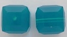 8mm Cube Bead Caribbean Blue Opal